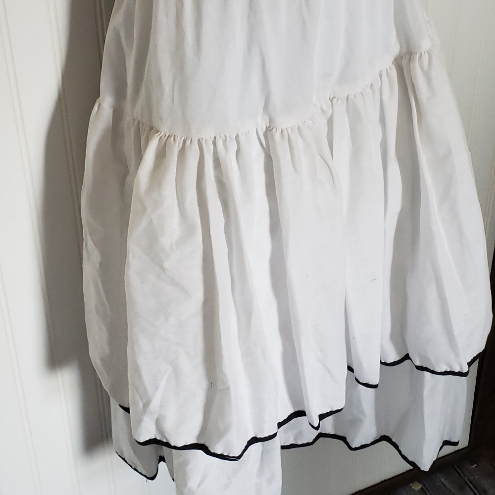 Vintage 70's ruffled white flared prairie dress - Picture 2 of 7